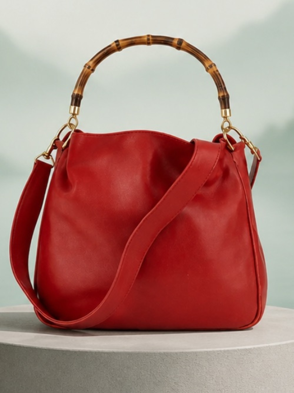 ✋🛑PRICE DROP ✋🛑Gucci Diana Bamboo /Red Leather Handbag.